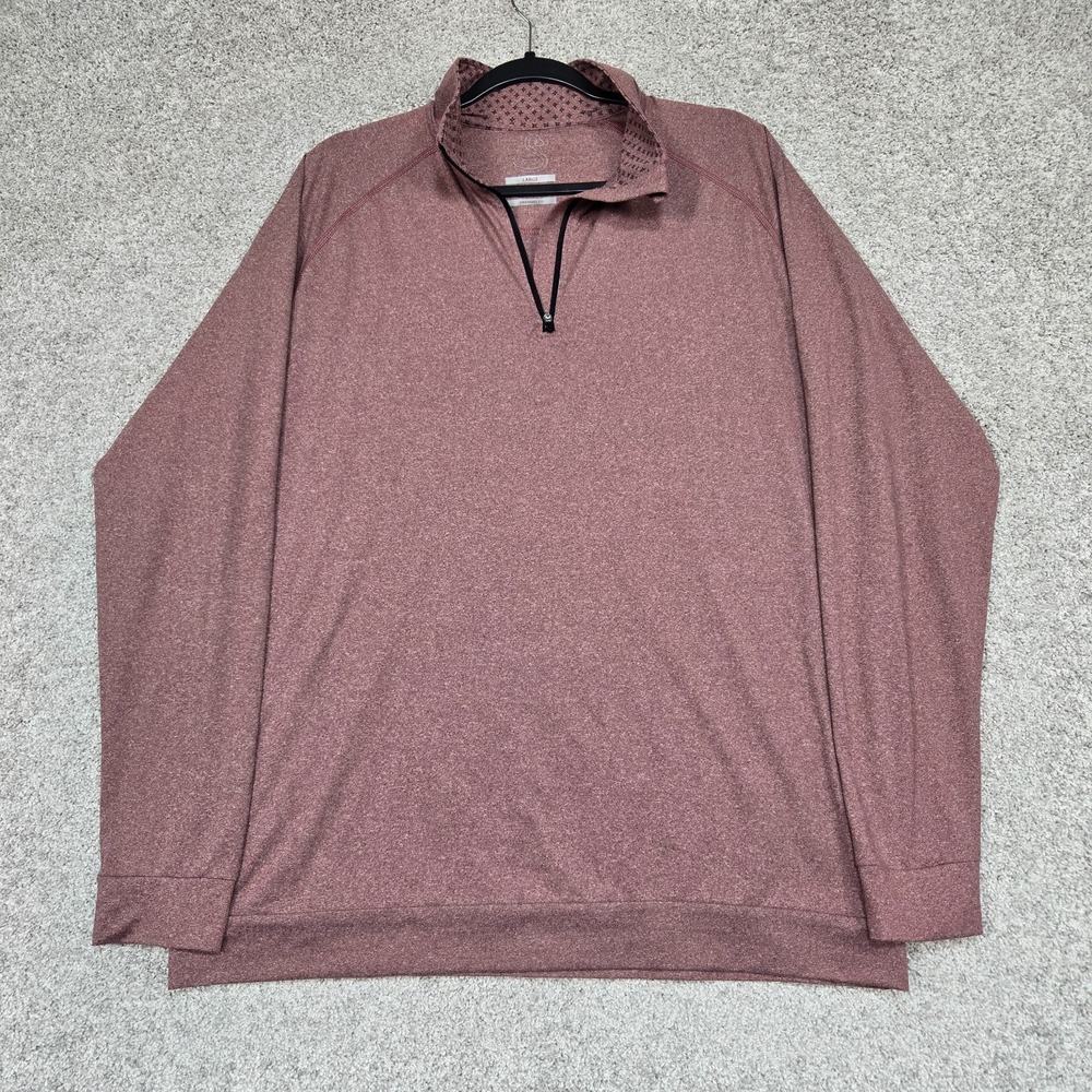 Swannies Golf Tucker 1/4‎ Zip Long Sleeve red Performance Men's Large